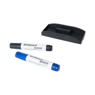 Merkloos Whiteboard Markers - Zwart - Blauw - 3 delig