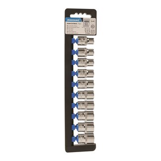 Silverline Metrische dopsleutelset - 10 t/m 19 mm - 10-delig - Chroom vanadium staal