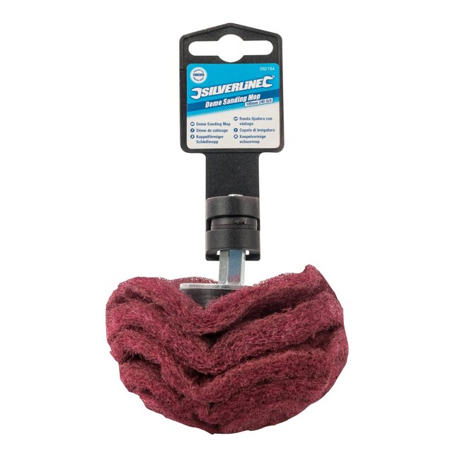 Silverline Schuurmop boormachine - koepelvorm - nylon - diameter 100 mm - korrel 240 - schuren en reinigen van hout en metaal