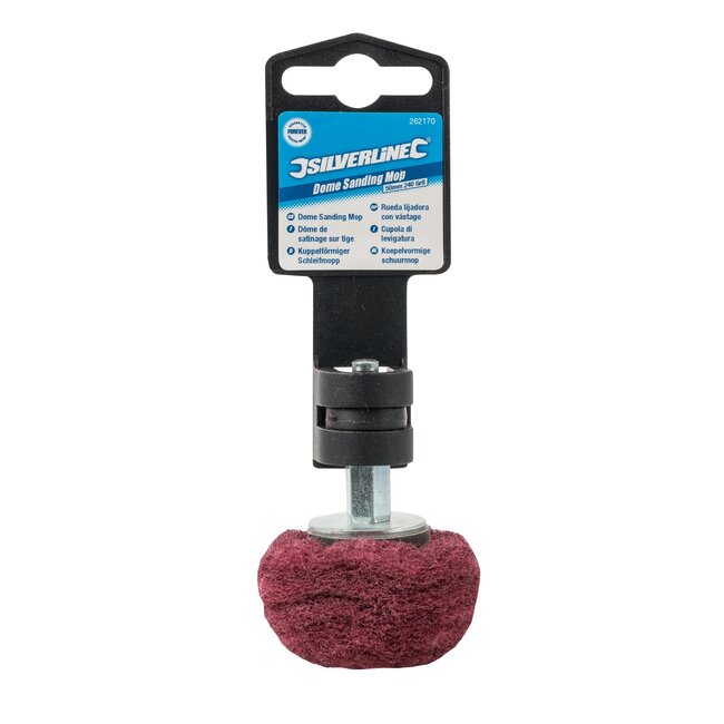 Silverline schuurmop boormachine - nylon/aluminiumoxide - koepelvorm - Ø 50 mm - grijs - korrel 240 - schuren van hout en metaal