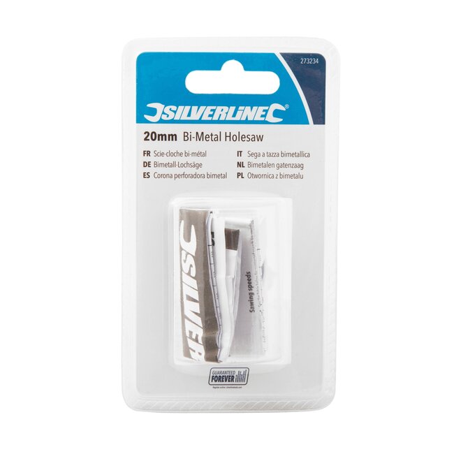 Silverline Gatenzaag bimetalen - gehard snelstaal - 20 mm - zware uitvoering - voor aluminium, koper, pvc, acryl en hout
