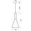 TooLight Letiz Hanglamp - E27 - Ø 10 cm - Zwart