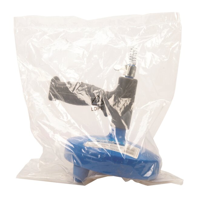 Silverline Ontstoppingsveer - kunststof - flexibel, roterende kop 12 mm - 600 cm x 6 mm - zwart - voor wastafel, bad en douche