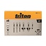 Triton Starterset freesbits - hardmetalen snijranden - 6-delig - voor diverse houtsoorten