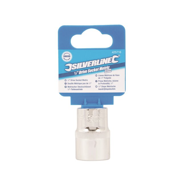 Silverline Zeskantige dop - chroom vanadium - 18 mm - roestbestendig - precisie gesmeed