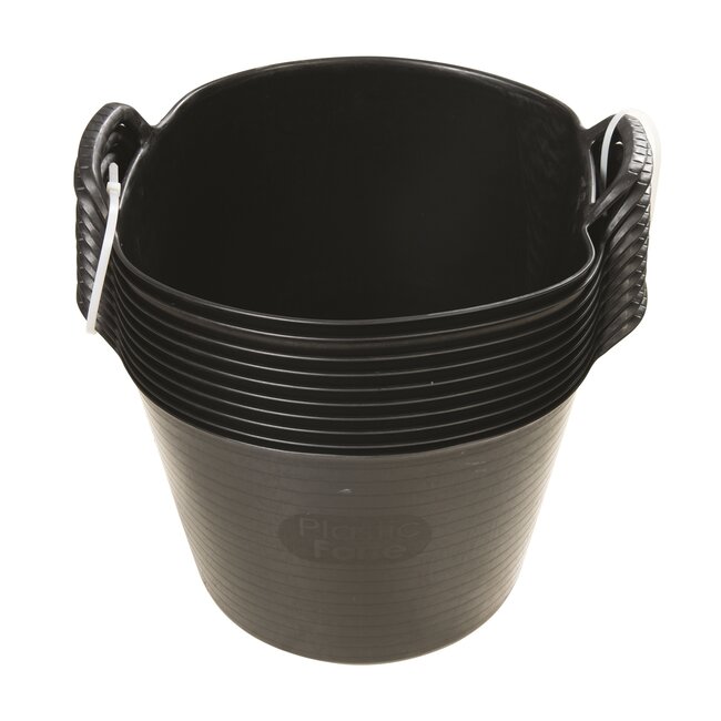 Silverline Flexibele bouw- en tuinkuip - polypropyleen - gegoten handvatten, 131 kg draagkracht - 26 liter - natuur