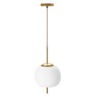 TooLight APP669-1CP Hanglamp - E27 - Ø20 cm - Wit/Goud