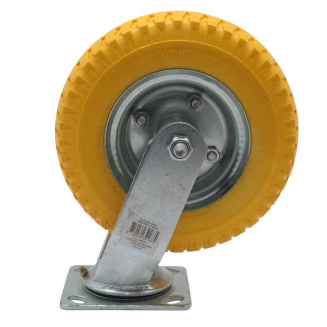 Benson Zwenkwiel met antilek band - 130 kg draagkracht - 2.50-4 - Geel