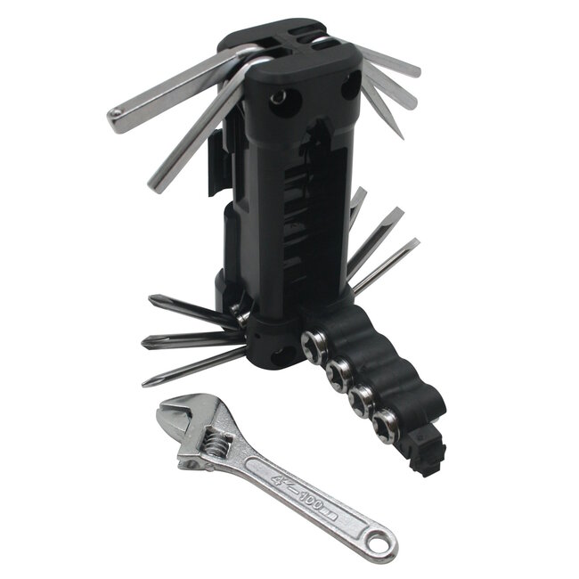 Benson Multitool fietsreparatieset - 16 functies - gehard staal - compact