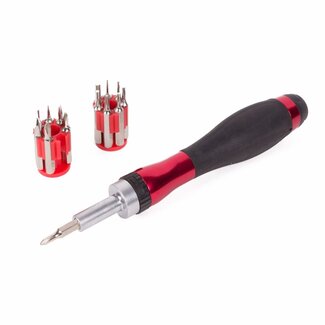 Benson Precisie ratelschroevendraaier - 14 bits - ergonomisch - rood