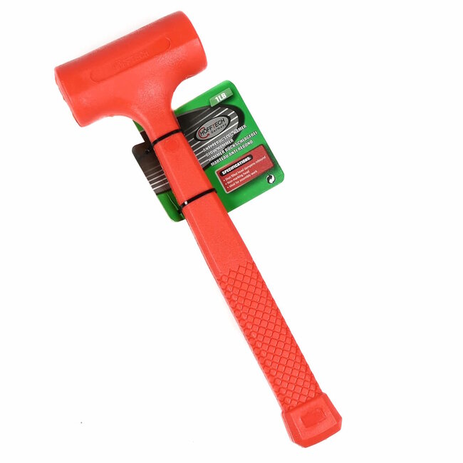 Hofftech Terugslagvrije hamer - Ø 45 mm - 450 gram - rood - antisliphandgreep