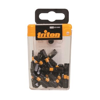 Triton Torx schroefbits T25 - S2 staal - hoge koppel - 25 mm - metaalkleur - 25 stuks - voor boor- en slagschroevendraaier