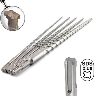 Hofftech SDS+ Borenset - Beton, Steen en Natuursteen - 600 mm - Ø 10-20 mm - 5-delig