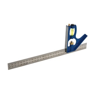 Silverline Combinatie blokhaak-winkelhaak - 300 mm - ingebouwde waterpas en krasnaald