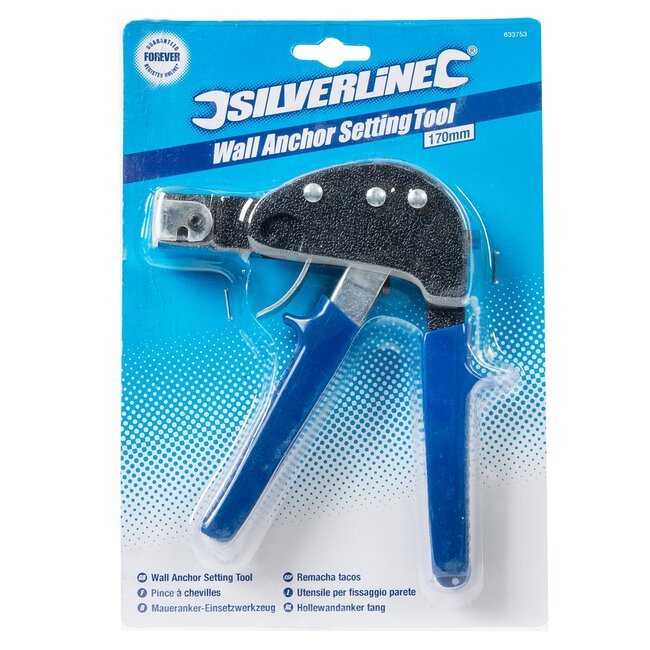 Silverline hollewandankertang - metaal - 170 mm - antislip rubberen greep - nauwkeurig plaatsen - voor holle wanden