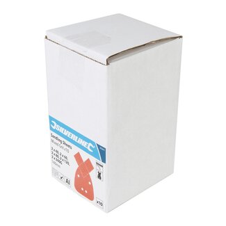 Silverline Delta schuurvellen - aluminiumoxide - klittenband, korrel 40-240 - 140 mm - 10 stuks - schuren hout, metaal, kunststof