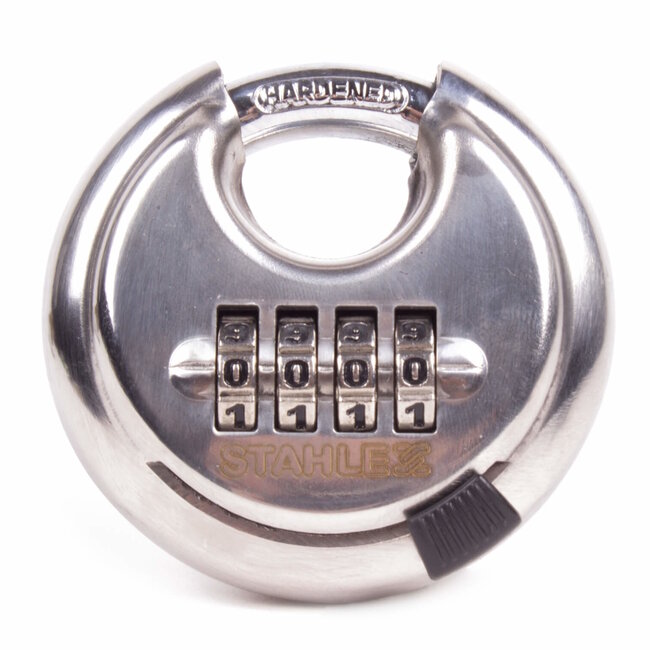 Stahlex Discus slot met cijferslot - RVS - Ø 70 mm - Weersbestendig - Sleutelloos