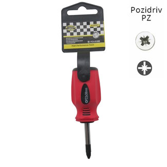 Benson Pozidrive schroevendraaier - ergonomische grip - magnetische punt - 38 mm - oranje/zwart Benson Pozidrive schroevendraaier - ergonomische grip - magnetische punt - 38 mm - oranje/zwart