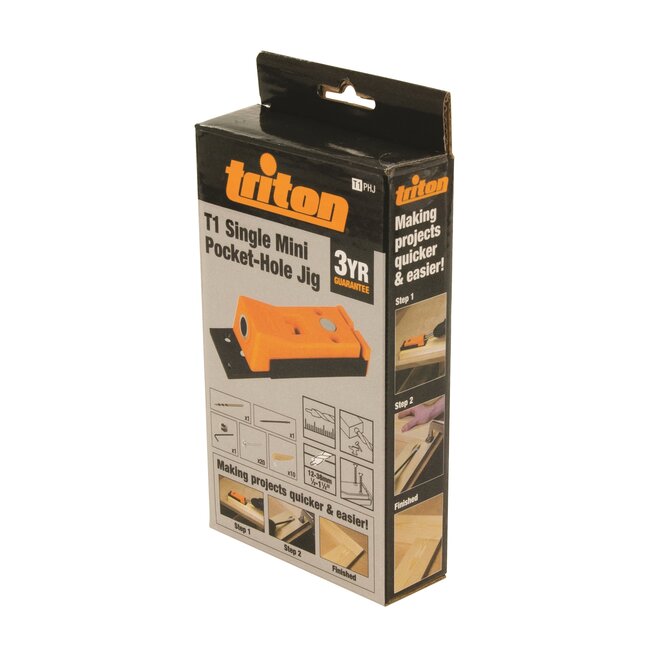 Triton Blinde-gaten boormal - nylon behuizing, geharde stalen boorgeleiding - vanaf 12 mm - startersset voor houtbewerking