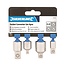 Silverline Doppen set - gehard chroom vanadium staal - 4-delig - met opslagrail