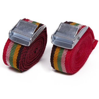 Benson Regenboog spanband set - 2,5 meter - 2 stuks - met klem - duurzaam polyester