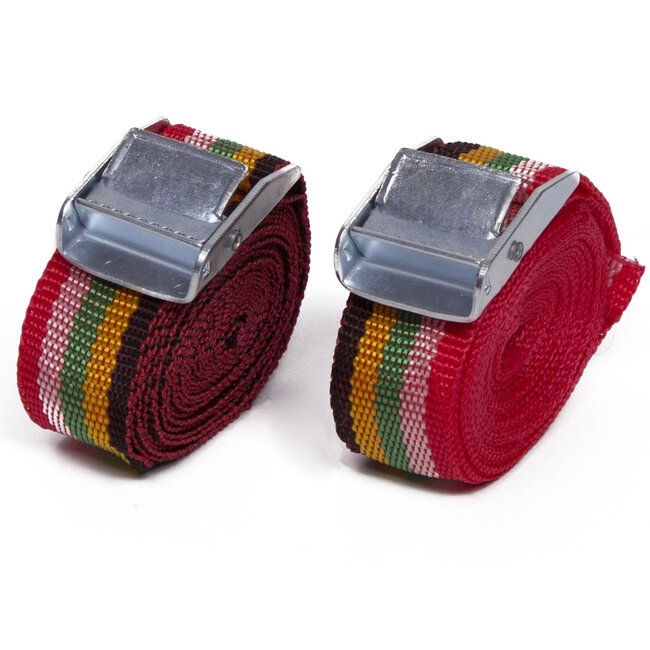 Benson Regenboog spanband set - 2,5 meter - 2 stuks - met klem - duurzaam polyester