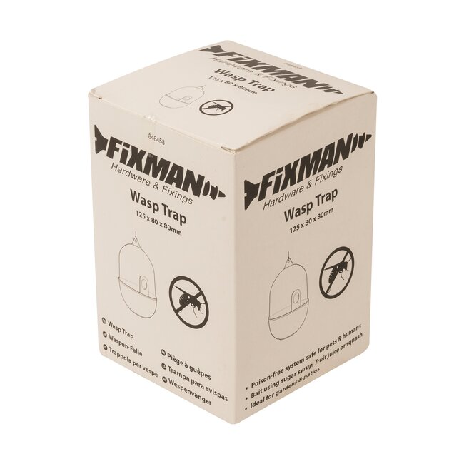 Fixman wespenval - kunststof - gifvrij, veilig voor dieren en mensen - 12.5 cm - diameter 8 cm - diverse kleuren - tuin