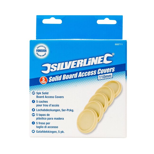 Silverline Gatenafdekkingen - kunststof - diameter 110 mm - voor zaaggaten en kabeltoegang - set van 5 - voor inspectie
