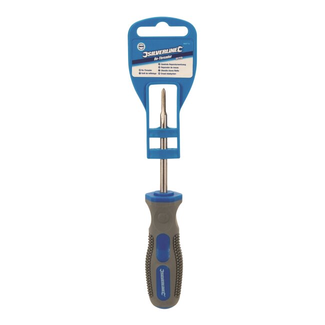 Silverline steekpriem - staal - ontstoppen van draden - 3,5 mm punt - 60 mm schacht - tweekleurig - voor elektriciteitskasten