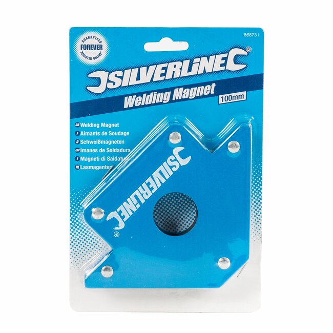 Silverline Lasmagneet - 100 mm - Hoeken 45°, 90° en 135° - 13 kg capaciteit - Geëmailleerd
