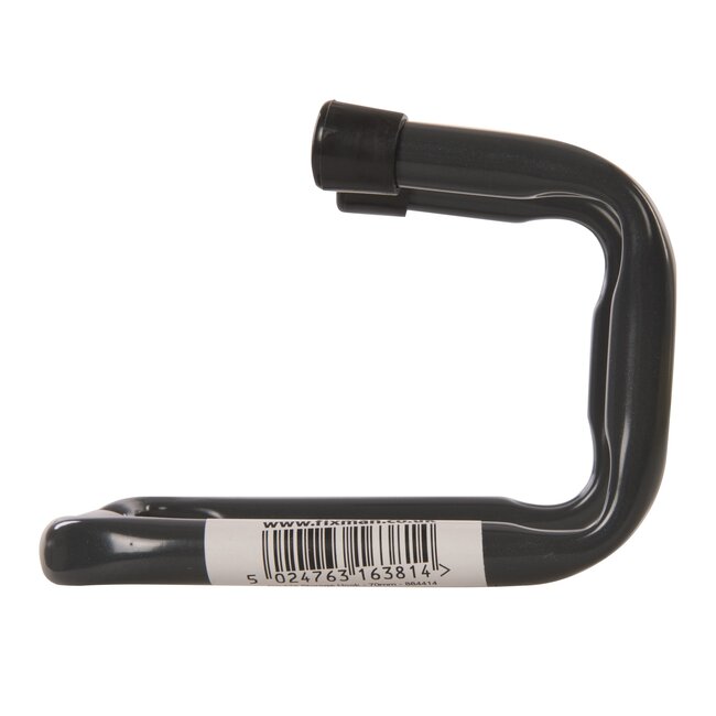 Fixman Dubbele opberghaak - staal - roestwerende laag - 7 cm - met beschermdoppen - voor ladder, fiets en gereedschap
