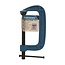 Silverline Lijmklem G-klem - gietijzer - verstevigde schouders en kantelvoet - 100 mm - blauw - voor klemwerk hout en metaal