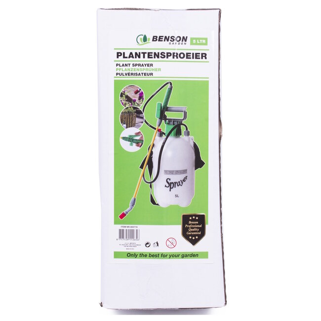 Benson Plantensproeier - Hoge druk - 5 liter - 1.2 meter slang - Onkruid verwijderen