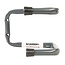 Fixman Dubbele opberghaak - 18 cm - Staal met roestbestendige coating - Plastic beschermdoppen - Voor garage en schuur
