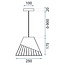 TooLight APP228-1CP Hanglamp - E27 - Ø 25 cm - Wit/Zwart