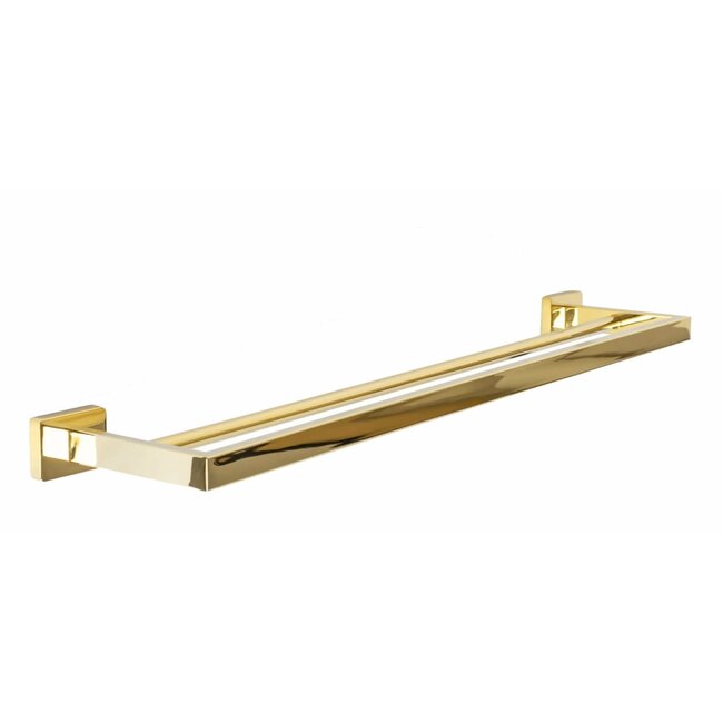 REA Erlo Handdoekstang Wandmodel - 12 x 58 cm - Glans Goud