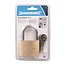 Silverline Hangslot - messing - gehard stalen beugel, stiftcilinder voor beveiliging - 60 mm - messingkleurig - poort en schuur