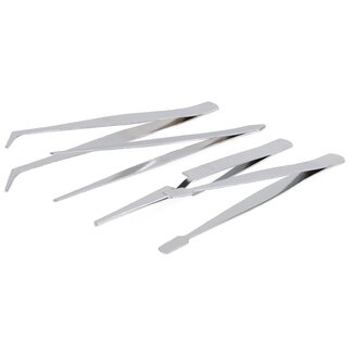 Benson 4-delige pincet set - RVS - precisiewerk - 120 mm