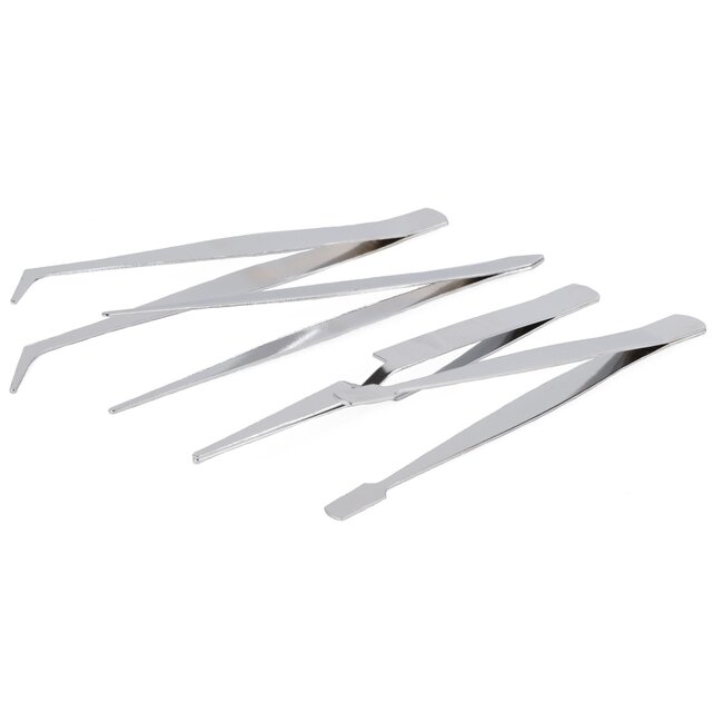 Benson Pincet Set - RVS - 120 mm - 4 delig