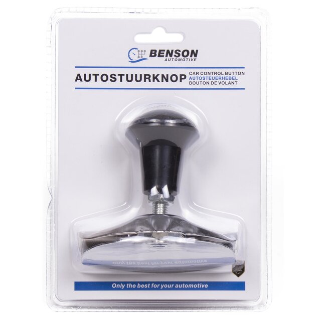 Benson Stuurknop - Metaal - Chroom - Max. stuurdikte 35 mm - 360 graden draaibaar