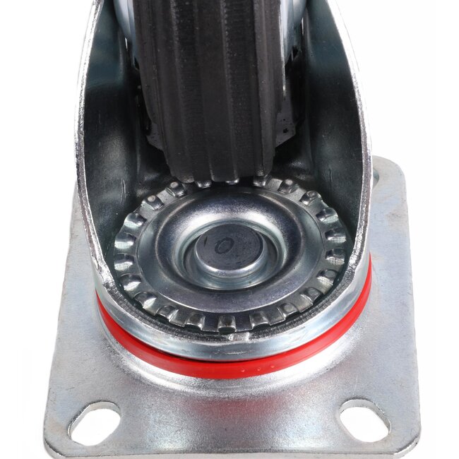 Benson Zwenkwiel - 100 mm - Met rem - Massief rubber - Max. belasting 70 kg