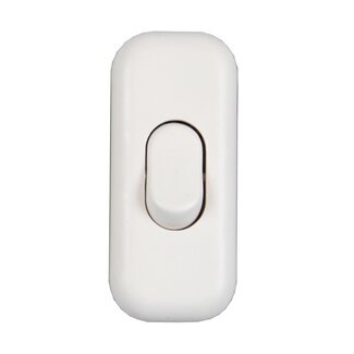 Benson Handige snoerschakelaar - wit - 6 x 2,5 x 2 cm - CE en VDE keurmerk