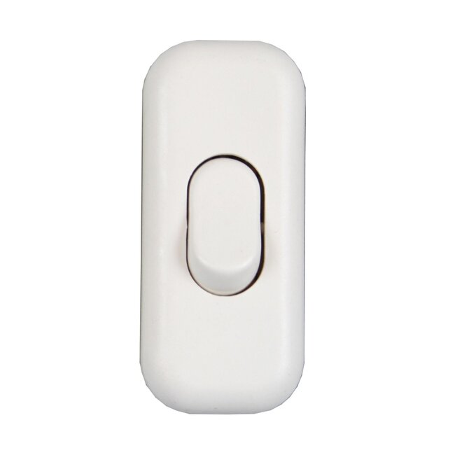 Benson Handige snoerschakelaar - wit - 6 x 2,5 x 2 cm - CE en VDE keurmerk
