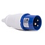 Benson Stekker 16A - 3-polig - Spatwaterdicht - Slagvaste behuizing - Blauw