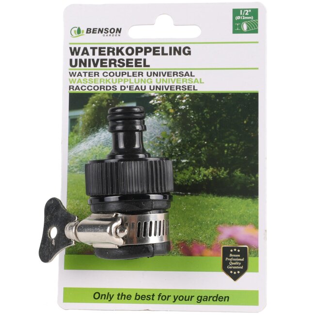 Benson Universeel wartel kraanstuk - plastic - zwart - max. 19 mm