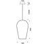 TooLight APP324-1CP Hanglamp - E27 - Ø 18 cm - Rosé Goud