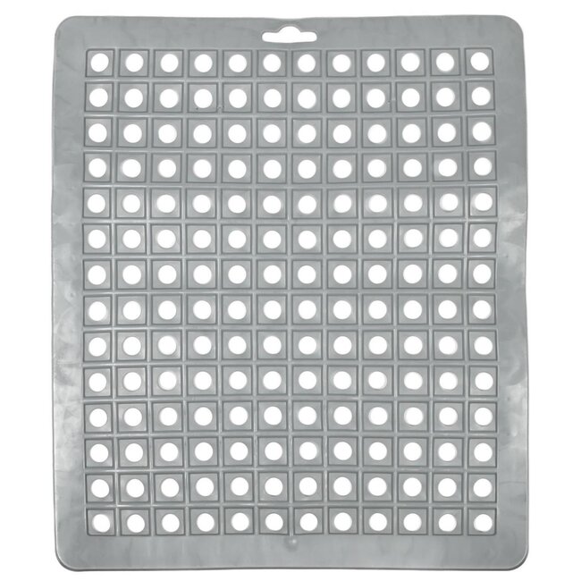 Benson Gootsteenmat - PVC - Vierkant 25 x 29 cm - Grijs