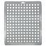 Benson Vierkante gootsteenmat - PVC - 25 x 29 cm - Grijs - Beschermend en stijlvol