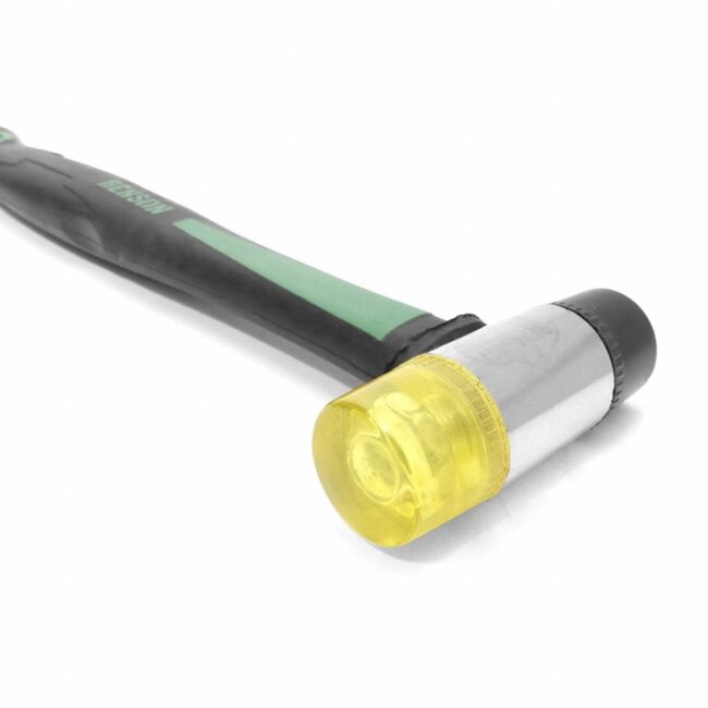 Hofftech Rubber/kunststof hamer - vervangbare kop - glasvezel handvat - Ø 30 mm