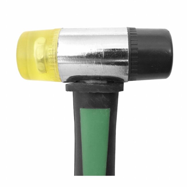 Hofftech Rubber/kunststof hamer - vervangbare kop - glasvezel handvat - Ø 30 mm